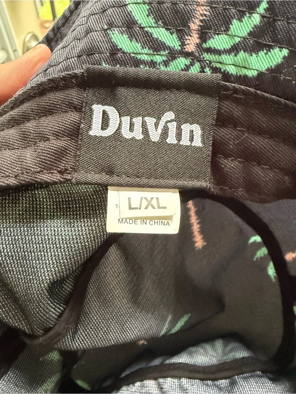 Duvin Navy blue Palm Tree Bucket Hat